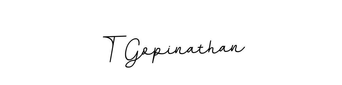 Make a beautiful signature design for name T Gopinathan. With this signature (BallpointsItalic-DORy9) style, you can create a handwritten signature for free. T Gopinathan signature style 11 images and pictures png