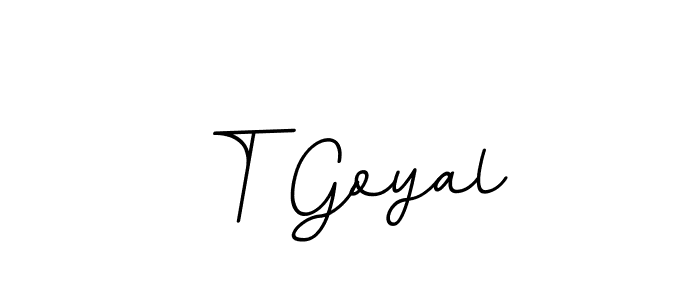 Use a signature maker to create a handwritten signature online. With this signature software, you can design (BallpointsItalic-DORy9) your own signature for name T Goyal. T Goyal signature style 11 images and pictures png