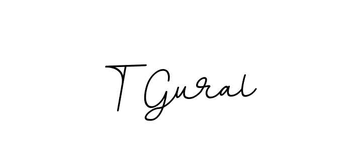 Create a beautiful signature design for name T Gural. With this signature (BallpointsItalic-DORy9) fonts, you can make a handwritten signature for free. T Gural signature style 11 images and pictures png