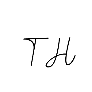 The best way (BallpointsItalic-DORy9) to make a short signature is to pick only two or three words in your name. The name T H include a total of six letters. For converting this name. T H signature style 11 images and pictures png