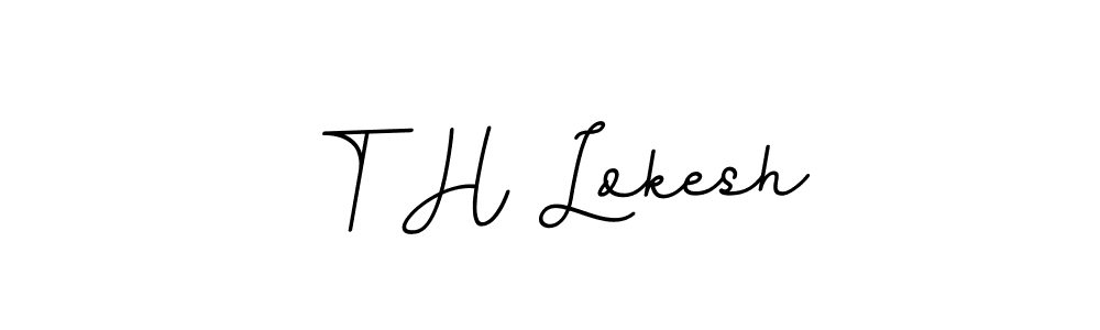 It looks lik you need a new signature style for name T H Lokesh. Design unique handwritten (BallpointsItalic-DORy9) signature with our free signature maker in just a few clicks. T H Lokesh signature style 11 images and pictures png