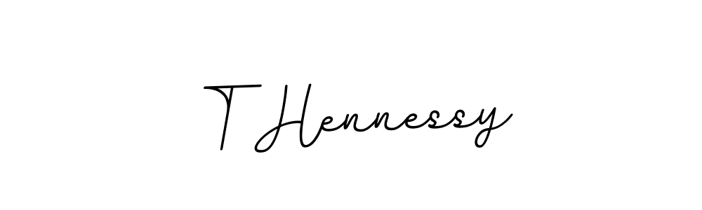 How to make T Hennessy name signature. Use BallpointsItalic-DORy9 style for creating short signs online. This is the latest handwritten sign. T Hennessy signature style 11 images and pictures png