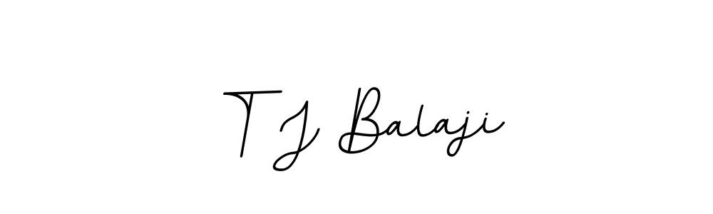 The best way (BallpointsItalic-DORy9) to make a short signature is to pick only two or three words in your name. The name T J Balaji include a total of six letters. For converting this name. T J Balaji signature style 11 images and pictures png