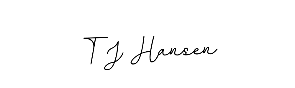 T J Hansen stylish signature style. Best Handwritten Sign (BallpointsItalic-DORy9) for my name. Handwritten Signature Collection Ideas for my name T J Hansen. T J Hansen signature style 11 images and pictures png