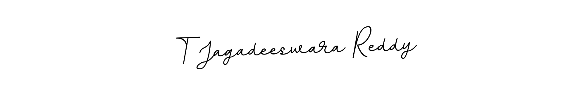 Create a beautiful signature design for name T Jagadeeswara Reddy. With this signature (BallpointsItalic-DORy9) fonts, you can make a handwritten signature for free. T Jagadeeswara Reddy signature style 11 images and pictures png