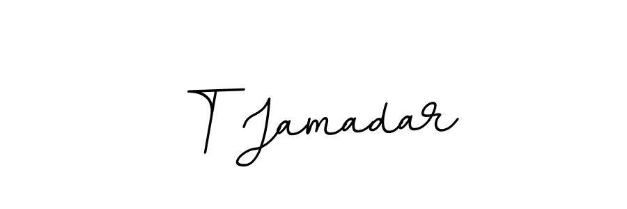 How to make T Jamadar name signature. Use BallpointsItalic-DORy9 style for creating short signs online. This is the latest handwritten sign. T Jamadar signature style 11 images and pictures png