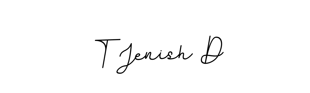 Create a beautiful signature design for name T Jenish D. With this signature (BallpointsItalic-DORy9) fonts, you can make a handwritten signature for free. T Jenish D signature style 11 images and pictures png