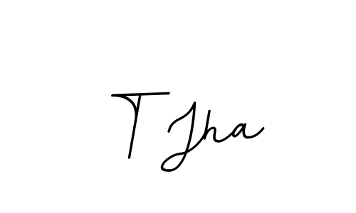 How to make T Jha signature? BallpointsItalic-DORy9 is a professional autograph style. Create handwritten signature for T Jha name. T Jha signature style 11 images and pictures png