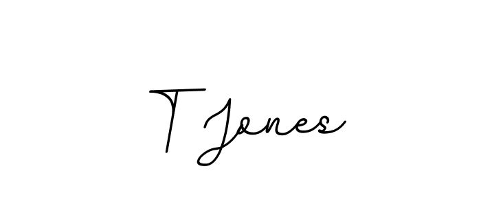 The best way (BallpointsItalic-DORy9) to make a short signature is to pick only two or three words in your name. The name T Jones include a total of six letters. For converting this name. T Jones signature style 11 images and pictures png