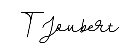 A timeless handwritten aesthetic for T Joubert. The BallpointsItalic-DORy9 font gives your signature a handcrafted feel with natural curves. T Joubert signature style 11 images and pictures png