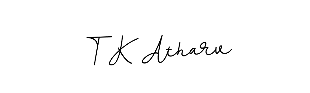 This is the best signature style for the T K Atharv name. Also you like these signature font (BallpointsItalic-DORy9). Mix name signature. T K Atharv signature style 11 images and pictures png
