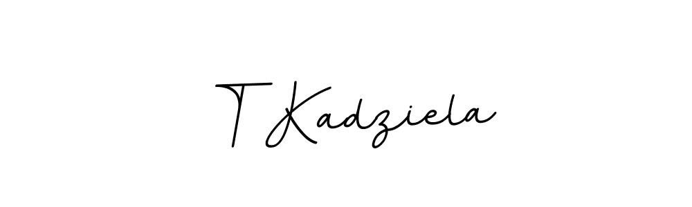 Create a beautiful signature design for name T Kadziela. With this signature (BallpointsItalic-DORy9) fonts, you can make a handwritten signature for free. T Kadziela signature style 11 images and pictures png