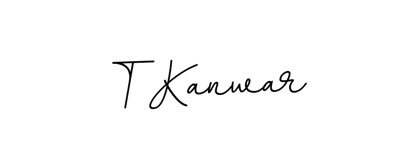 Design your own signature with our free online signature maker. With this signature software, you can create a handwritten (BallpointsItalic-DORy9) signature for name T Kanwar. T Kanwar signature style 11 images and pictures png