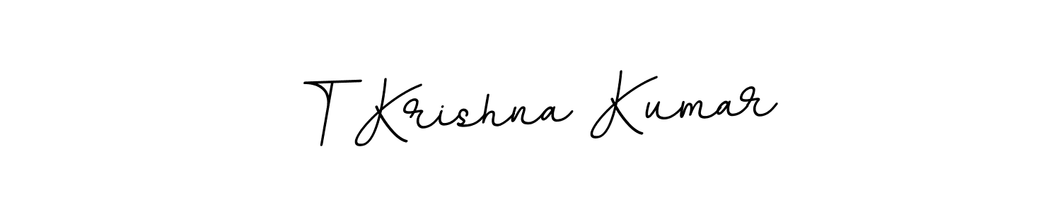 You should practise on your own different ways (BallpointsItalic-DORy9) to write your name (T Krishna Kumar) in signature. don't let someone else do it for you. T Krishna Kumar signature style 11 images and pictures png