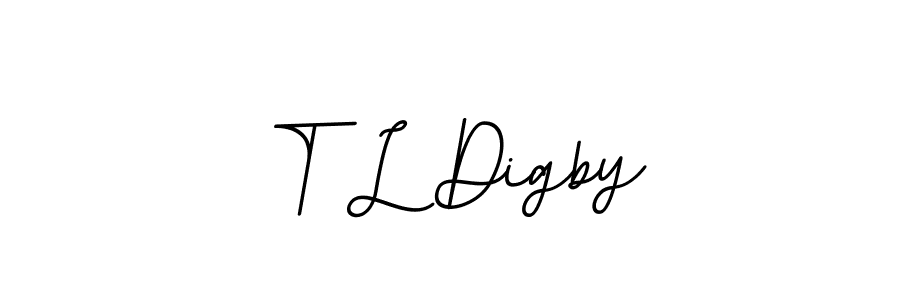 Design your own signature with our free online signature maker. With this signature software, you can create a handwritten (BallpointsItalic-DORy9) signature for name T L Digby. T L Digby signature style 11 images and pictures png