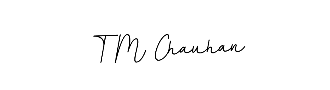 The best way (BallpointsItalic-DORy9) to make a short signature is to pick only two or three words in your name. The name T M Chauhan include a total of six letters. For converting this name. T M Chauhan signature style 11 images and pictures png