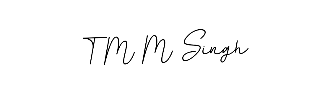 The best way (BallpointsItalic-DORy9) to make a short signature is to pick only two or three words in your name. The name T M M Singh include a total of six letters. For converting this name. T M M Singh signature style 11 images and pictures png