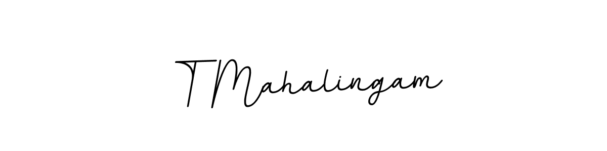 You should practise on your own different ways (BallpointsItalic-DORy9) to write your name (T Mahalingam) in signature. don't let someone else do it for you. T Mahalingam signature style 11 images and pictures png