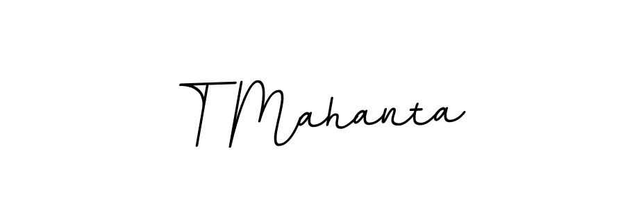 Make a beautiful signature design for name T Mahanta. With this signature (BallpointsItalic-DORy9) style, you can create a handwritten signature for free. T Mahanta signature style 11 images and pictures png