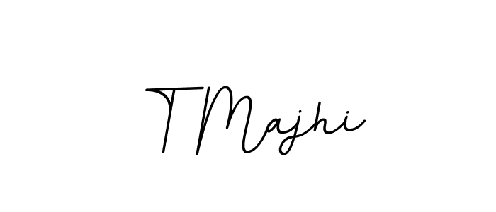 How to make T Majhi name signature. Use BallpointsItalic-DORy9 style for creating short signs online. This is the latest handwritten sign. T Majhi signature style 11 images and pictures png