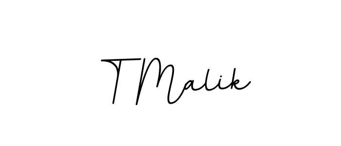 Make a beautiful signature design for name T Malik. With this signature (BallpointsItalic-DORy9) style, you can create a handwritten signature for free. T Malik signature style 11 images and pictures png