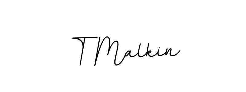 Make a beautiful signature design for name T Malkin. With this signature (BallpointsItalic-DORy9) style, you can create a handwritten signature for free. T Malkin signature style 11 images and pictures png