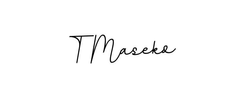 The best way (BallpointsItalic-DORy9) to make a short signature is to pick only two or three words in your name. The name T Maseko include a total of six letters. For converting this name. T Maseko signature style 11 images and pictures png