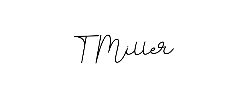 Make a beautiful signature design for name T Miller. With this signature (BallpointsItalic-DORy9) style, you can create a handwritten signature for free. T Miller signature style 11 images and pictures png