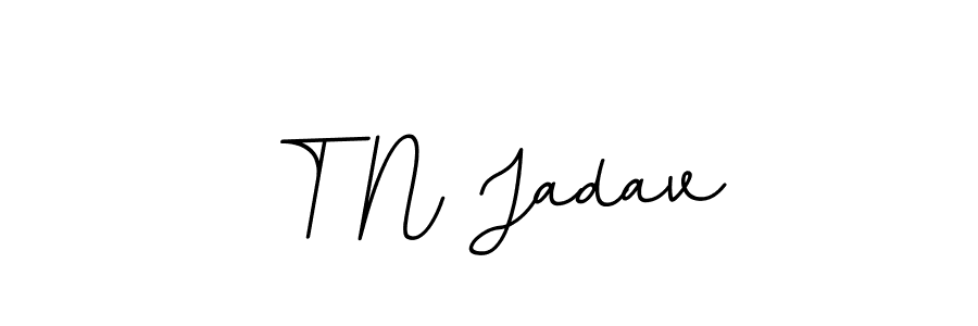 This is the best signature style for the T N Jadav name. Also you like these signature font (BallpointsItalic-DORy9). Mix name signature. T N Jadav signature style 11 images and pictures png