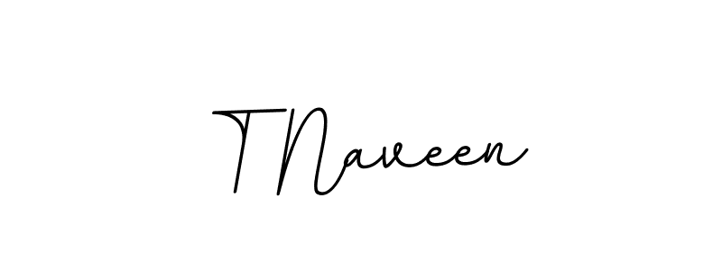 Design your own signature with our free online signature maker. With this signature software, you can create a handwritten (BallpointsItalic-DORy9) signature for name T Naveen. T Naveen signature style 11 images and pictures png