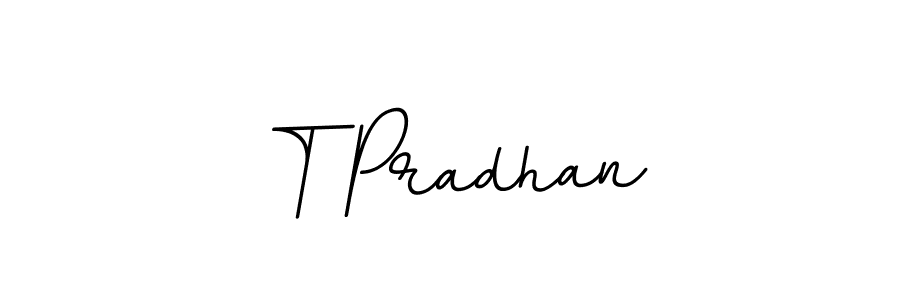Design your own signature with our free online signature maker. With this signature software, you can create a handwritten (BallpointsItalic-DORy9) signature for name T Pradhan. T Pradhan signature style 11 images and pictures png
