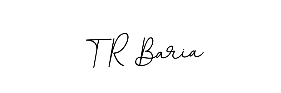 Design your own signature with our free online signature maker. With this signature software, you can create a handwritten (BallpointsItalic-DORy9) signature for name T R Baria. T R Baria signature style 11 images and pictures png