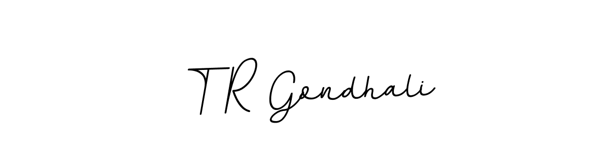 Make a beautiful signature design for name T R Gondhali. With this signature (BallpointsItalic-DORy9) style, you can create a handwritten signature for free. T R Gondhali signature style 11 images and pictures png