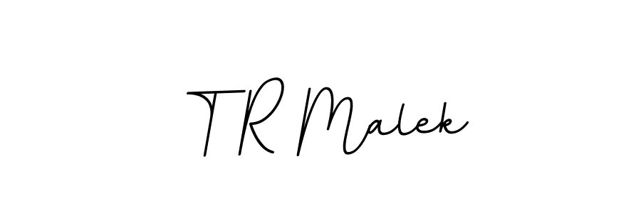 Design your own signature with our free online signature maker. With this signature software, you can create a handwritten (BallpointsItalic-DORy9) signature for name T R Malek. T R Malek signature style 11 images and pictures png