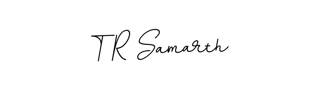Create a beautiful signature design for name T R Samarth. With this signature (BallpointsItalic-DORy9) fonts, you can make a handwritten signature for free. T R Samarth signature style 11 images and pictures png