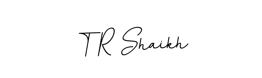 Make a beautiful signature design for name T R Shaikh. With this signature (BallpointsItalic-DORy9) style, you can create a handwritten signature for free. T R Shaikh signature style 11 images and pictures png