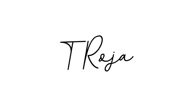 Use a signature maker to create a handwritten signature online. With this signature software, you can design (BallpointsItalic-DORy9) your own signature for name T Roja. T Roja signature style 11 images and pictures png
