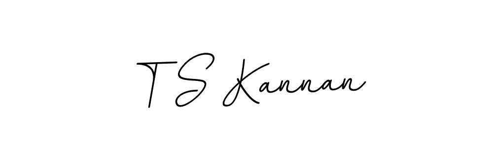 You should practise on your own different ways (BallpointsItalic-DORy9) to write your name (T S Kannan) in signature. don't let someone else do it for you. T S Kannan signature style 11 images and pictures png