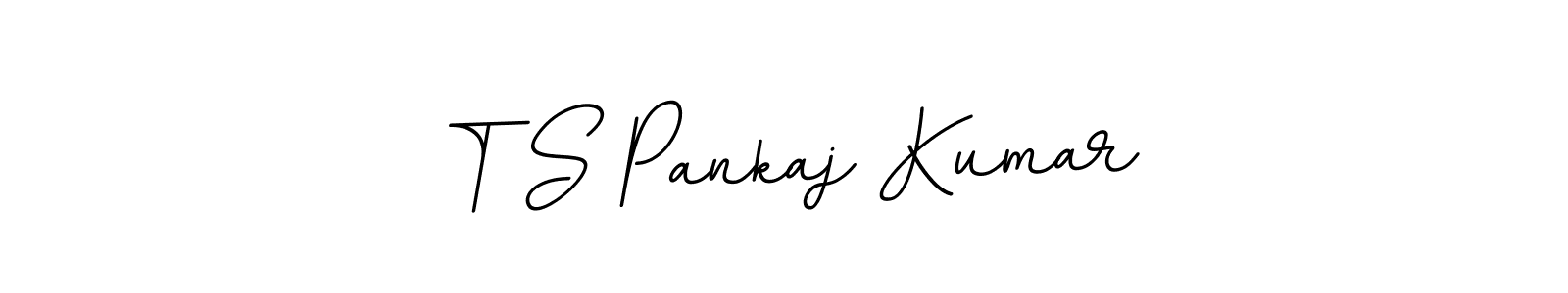 How to make T S Pankaj Kumar name signature. Use BallpointsItalic-DORy9 style for creating short signs online. This is the latest handwritten sign. T S Pankaj Kumar signature style 11 images and pictures png