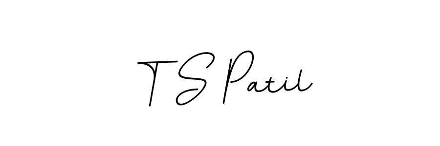 Make a beautiful signature design for name T S Patil. With this signature (BallpointsItalic-DORy9) style, you can create a handwritten signature for free. T S Patil signature style 11 images and pictures png