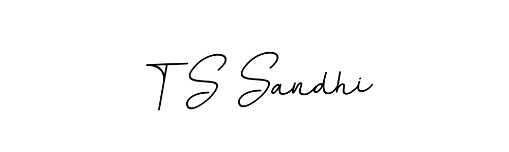 Use a signature maker to create a handwritten signature online. With this signature software, you can design (BallpointsItalic-DORy9) your own signature for name T S Sandhi. T S Sandhi signature style 11 images and pictures png