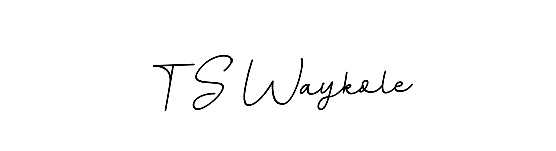 Create a beautiful signature design for name T S Waykole. With this signature (BallpointsItalic-DORy9) fonts, you can make a handwritten signature for free. T S Waykole signature style 11 images and pictures png