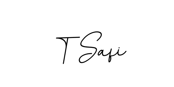 Create a beautiful signature design for name T Safi. With this signature (BallpointsItalic-DORy9) fonts, you can make a handwritten signature for free. T Safi signature style 11 images and pictures png