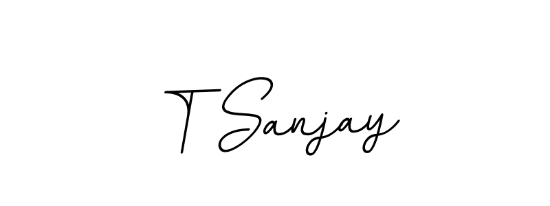 How to make T Sanjay signature? BallpointsItalic-DORy9 is a professional autograph style. Create handwritten signature for T Sanjay name. T Sanjay signature style 11 images and pictures png