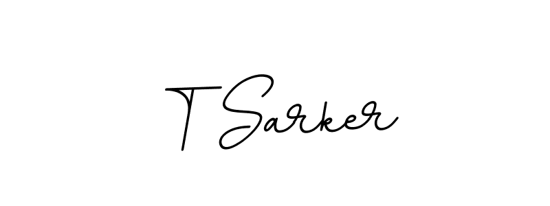 Make a beautiful signature design for name T Sarker. With this signature (BallpointsItalic-DORy9) style, you can create a handwritten signature for free. T Sarker signature style 11 images and pictures png