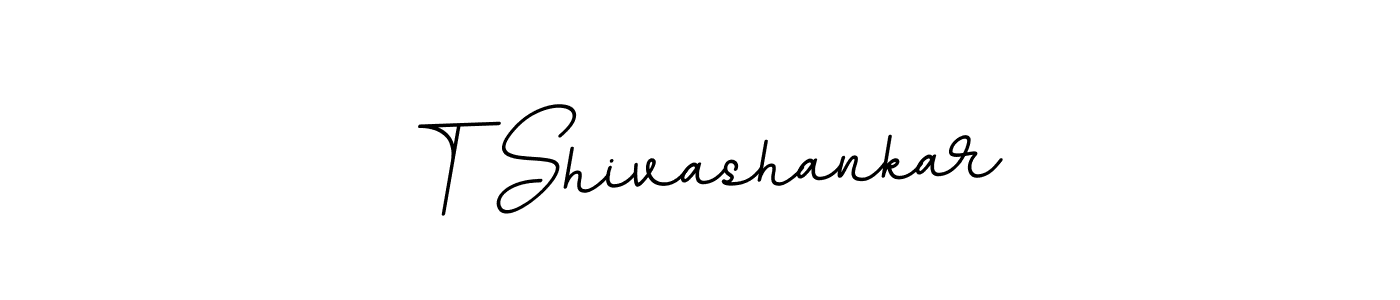 Create a beautiful signature design for name T Shivashankar. With this signature (BallpointsItalic-DORy9) fonts, you can make a handwritten signature for free. T Shivashankar signature style 11 images and pictures png