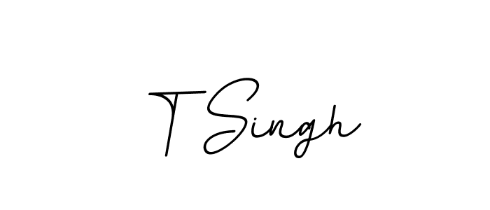 Design your own signature with our free online signature maker. With this signature software, you can create a handwritten (BallpointsItalic-DORy9) signature for name T Singh. T Singh signature style 11 images and pictures png