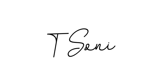 How to make T Soni signature? BallpointsItalic-DORy9 is a professional autograph style. Create handwritten signature for T Soni name. T Soni signature style 11 images and pictures png