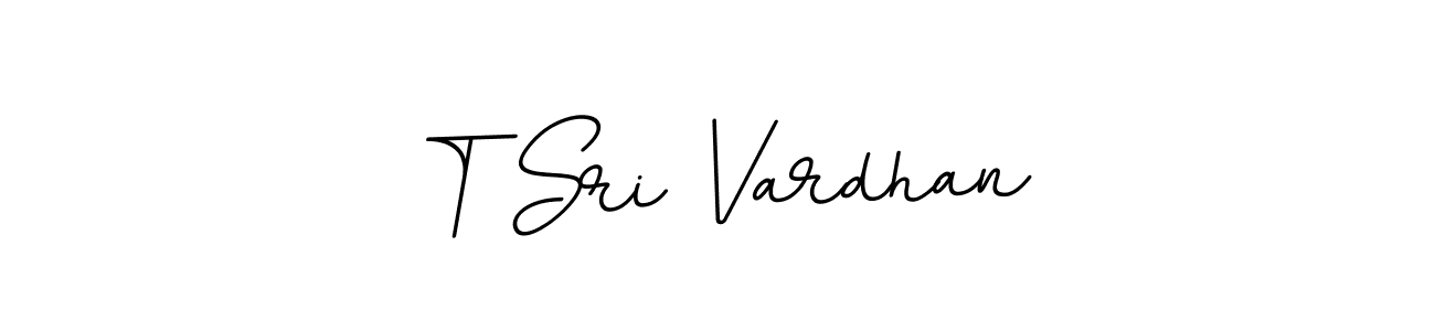 Design your own signature with our free online signature maker. With this signature software, you can create a handwritten (BallpointsItalic-DORy9) signature for name T Sri Vardhan. T Sri Vardhan signature style 11 images and pictures png