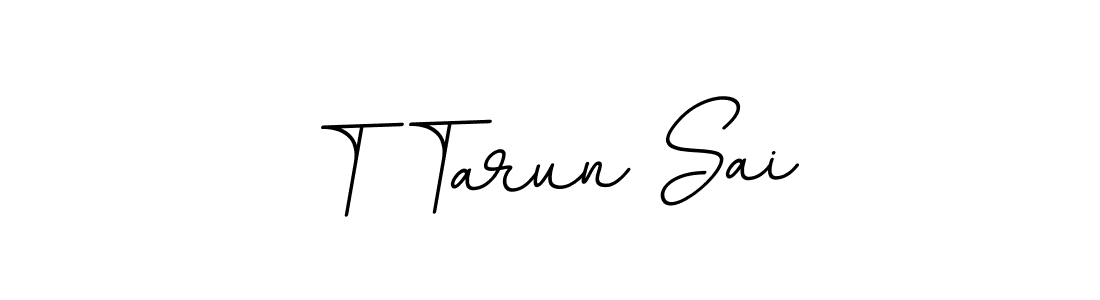 This is the best signature style for the T Tarun Sai name. Also you like these signature font (BallpointsItalic-DORy9). Mix name signature. T Tarun Sai signature style 11 images and pictures png